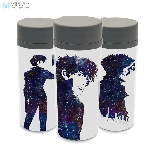 640x640 Modern Plastic Insulated Watercolor Japanese Anime Cowboy Bebop - Bottle Watercolor