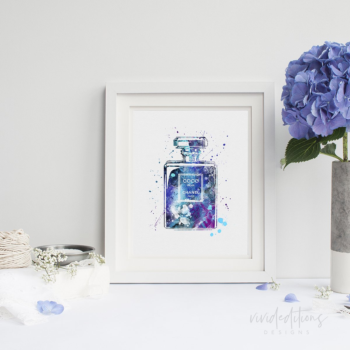 1200x1200 Coco Chanel Perfume Bottle Contemporary Fashion Art Print - Bottle Watercolor