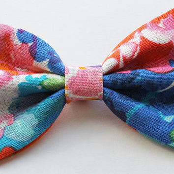 354x354 Floral Hair Bow - Bow Tie Watercolor