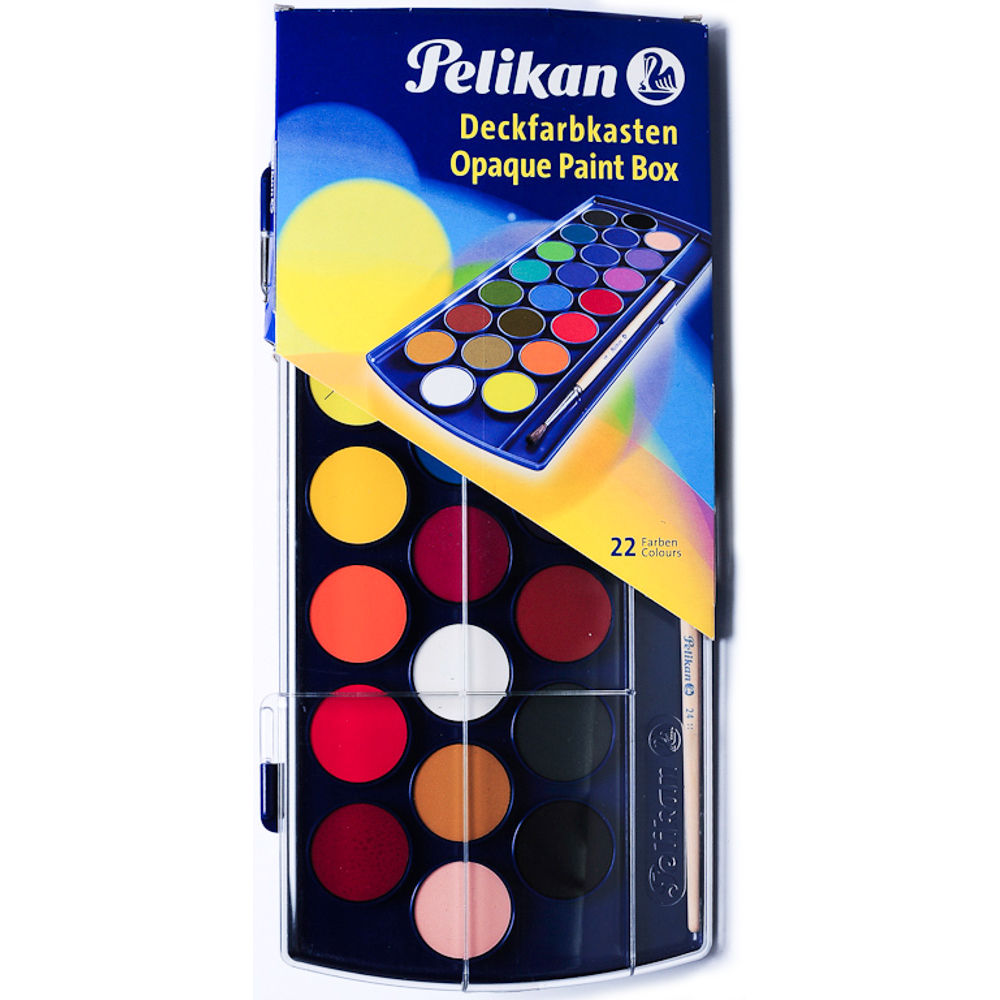 1000x1000 Pelikan Opaque Paint Box 22col Watercolour - Box Watercolor