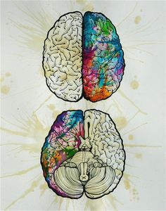 236x300 Watercolor Brain Tattoos Brain, Watercolor And Tattoo - Brain Watercolor