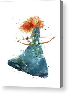 236x322 Princess Merida, Brave Watercolor Art Print Board - Brave Watercolor