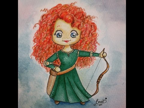 480x360 Speed Paint Merida (Brave), Watercolors - Brave Watercolor