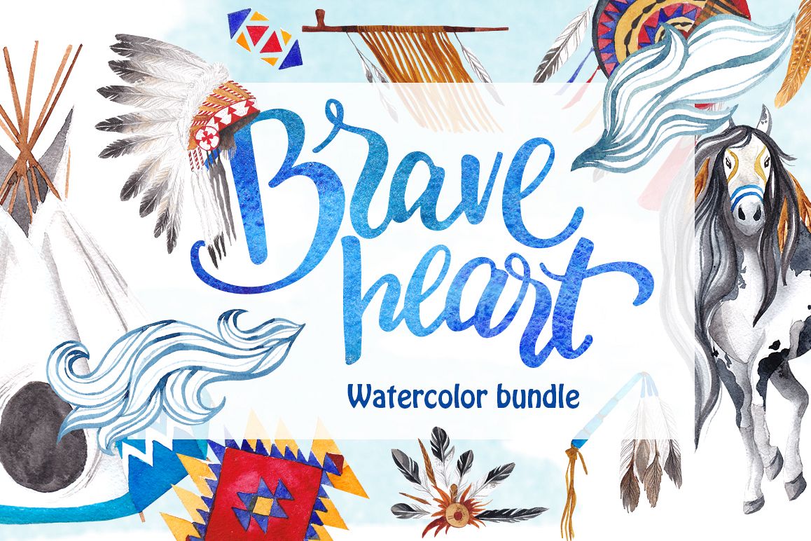 1158x772 Brave Heart - Brave Watercolor