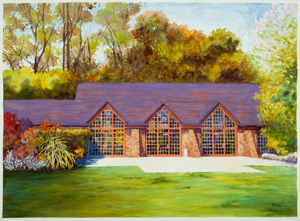 1000x737 Brazil Room, Tilden Park, Watercolor Painting Commission (Steps In - Brazil Watercolor