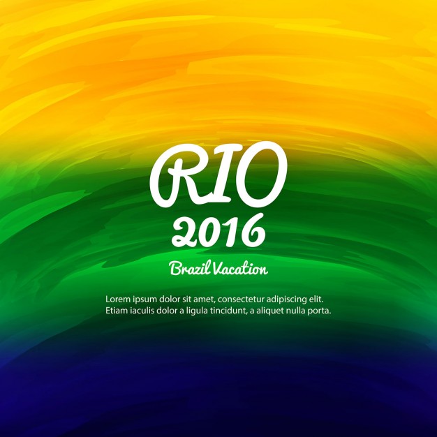 626x626 Brazil Colors Watercolor Background Vector Free Download - Brazil Watercolor