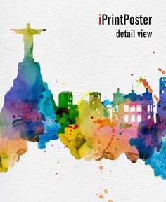 236x288 5x7 Or 8.5x11 - Brazil Watercolor