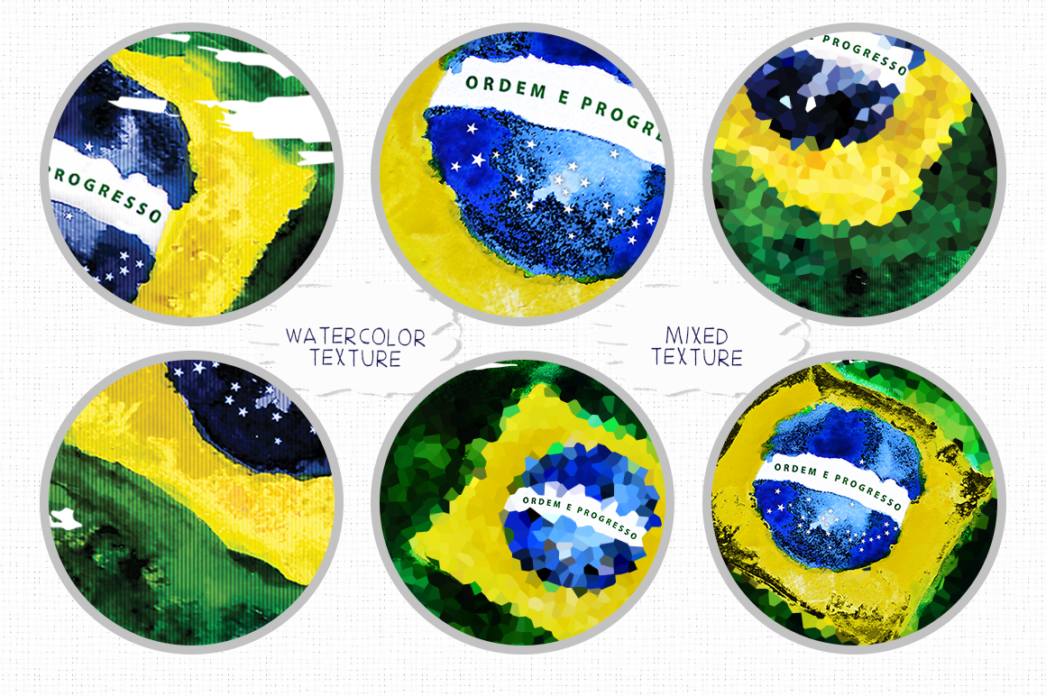 1160x772 Old Brazil. Watercolor Flag. By 5dollars Art - Brazil Watercolor