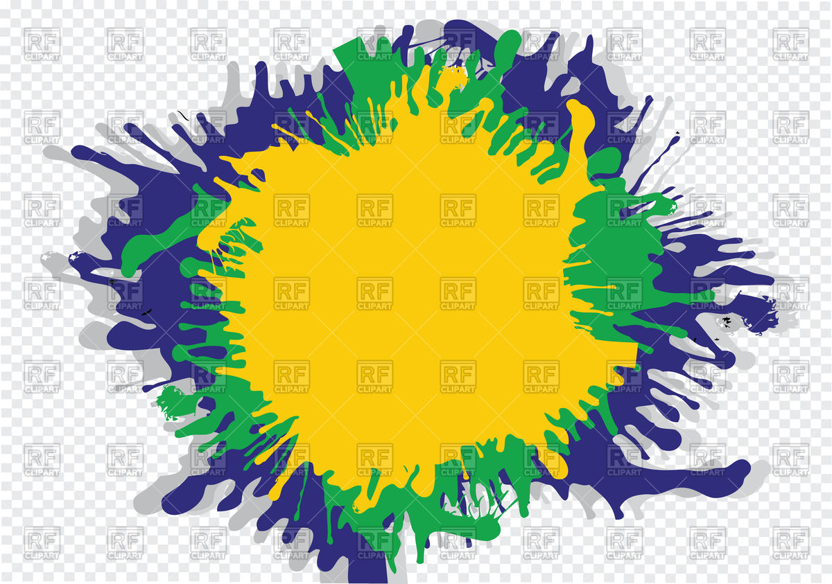 1200x843 Abstract Watercolor Stain In Brazil Color Vector Image Vector - Brazil Watercolor