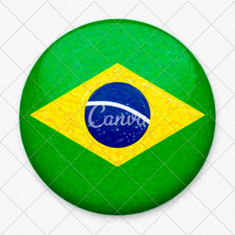 800x800 Watercolor Flag Of Brazil - Brazil Watercolor
