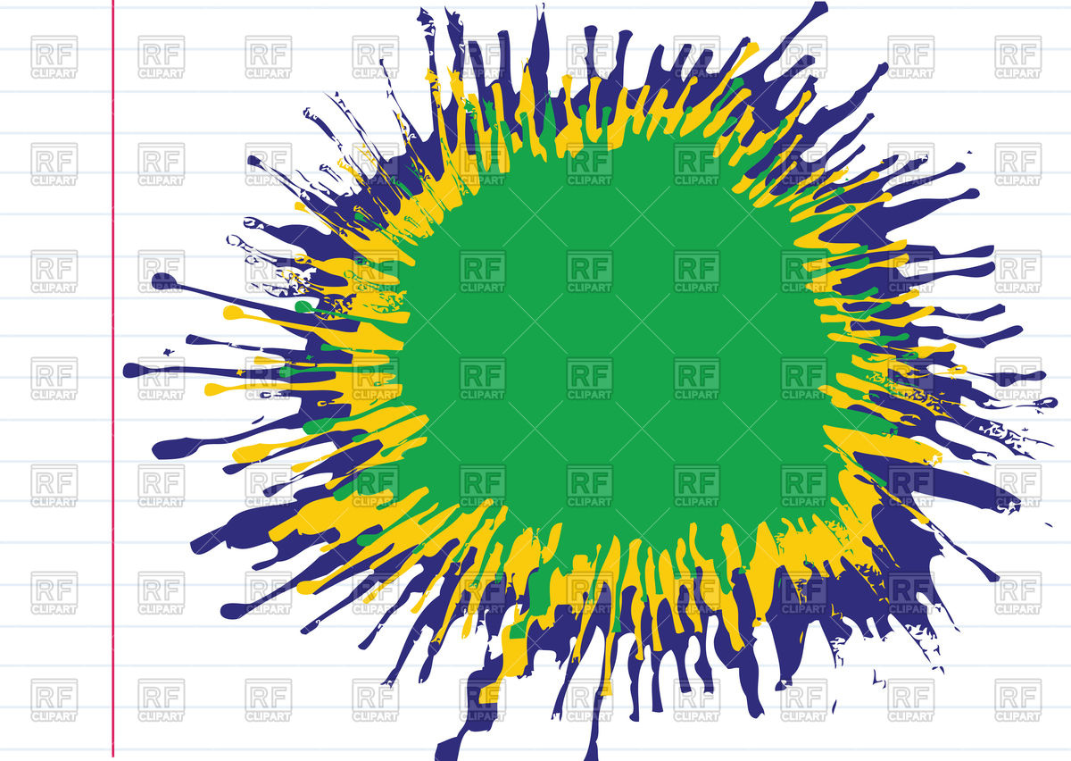 1200x852 Abstract Watercolor Stain In Brazil Color On Sheet Paper - Brazil Watercolor