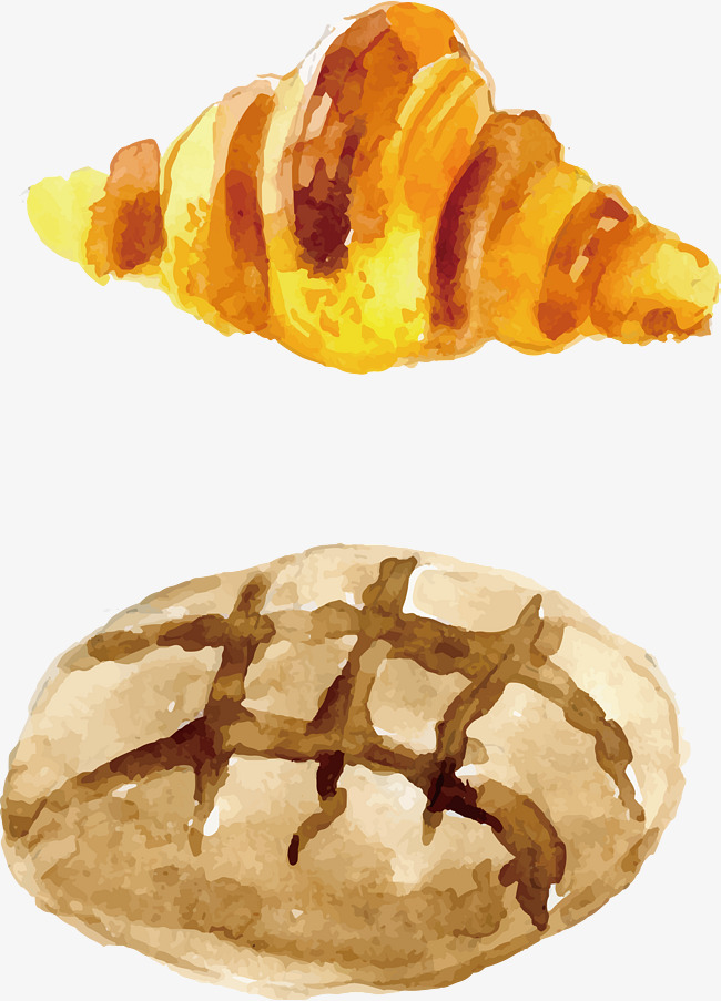 650x903 Watercolor Bread Design, Watercolor Vector, Bread Vector - Bread Watercolor