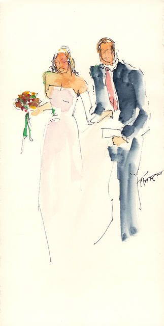 323x640 Bride Amp Groom - Bride And Groom Watercolor