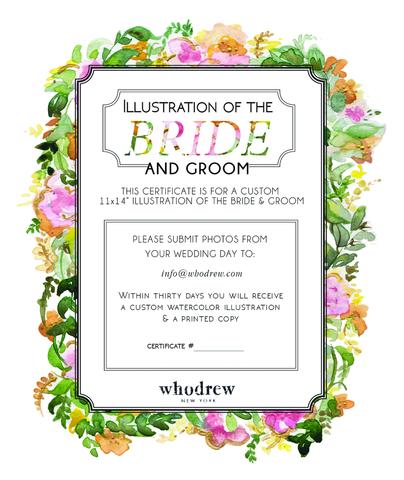 404x480 Custom Illustration Of The Bride And Groom Whodrew - Bride And Groom Watercolor