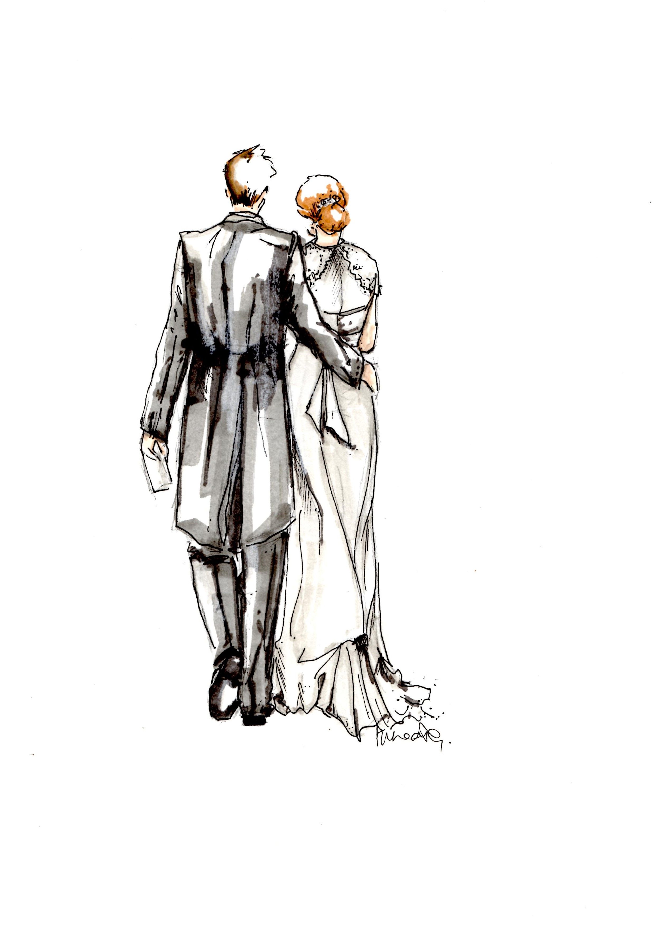 2477x3500 Bride And Groom Sketch Creatively Sketches - Bride And Groom Watercolor