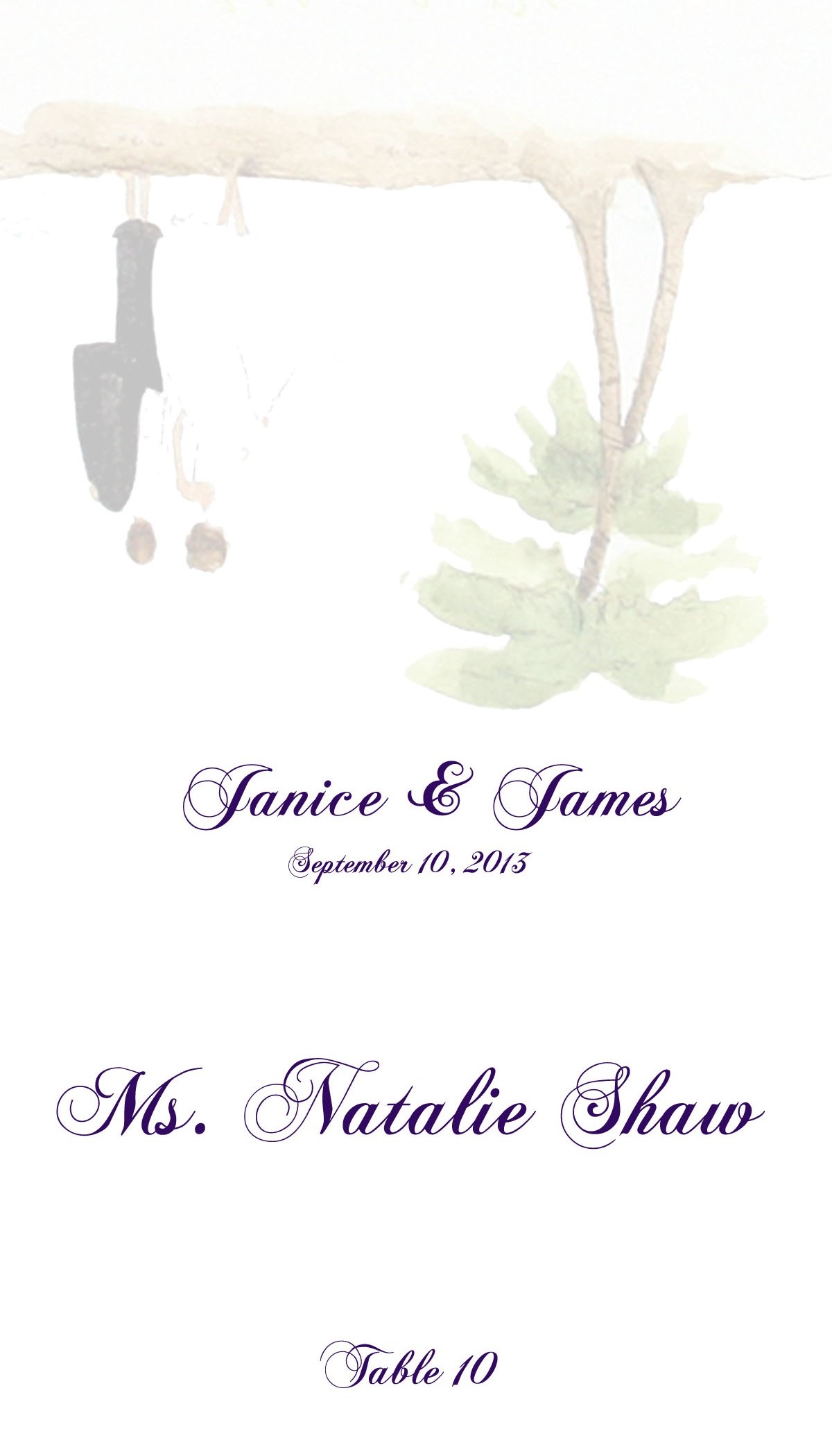 1200x2100 Beach Wedding Invitations - Bride And Groom Watercolor