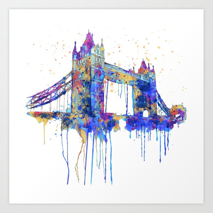 700x700 Tower Bridge Watercolor Art Print By Marianvoicu Society6 - Bridge Watercolor