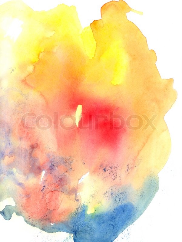 601x800 Bright Watercolor Colorful Background With Spots Of Paint On Wet - Bright Watercolor