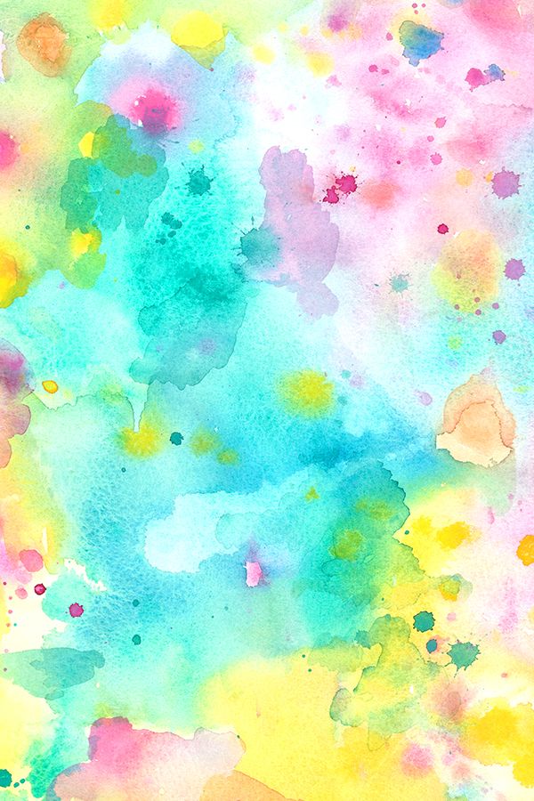 600x900 Spring Watercolors By Gypseeart. Bright Watercolor Splatters In - Bright Watercolor