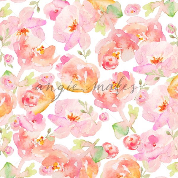 600x600 Bright Watercolor Flower Background - Bright Watercolor