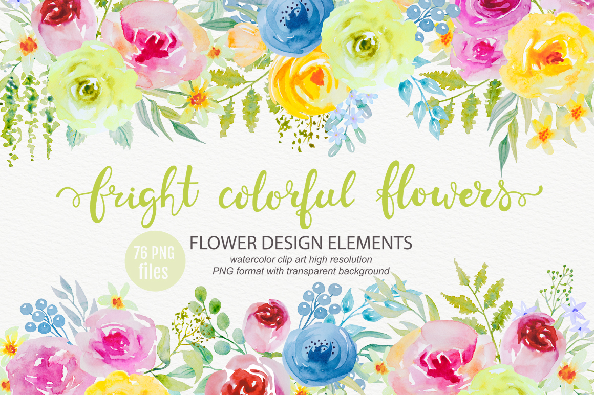 Bright Watercolor Flowers at PaintingValley.com | Explore collection of ...