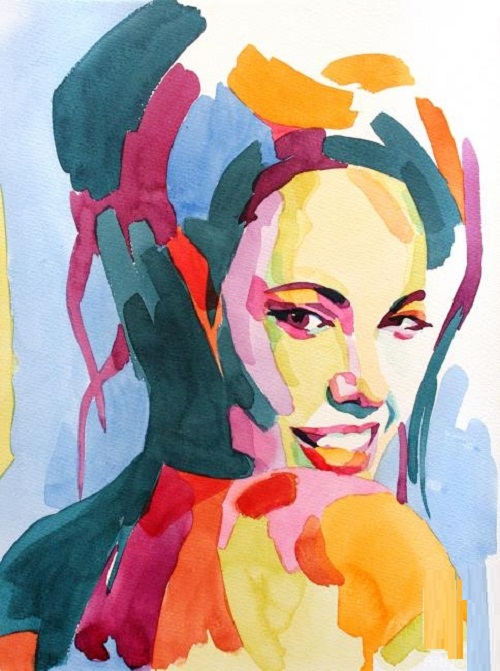 500x671 Beauty Will Save, Viola, Beauty In Everything - Bright Watercolor Paint