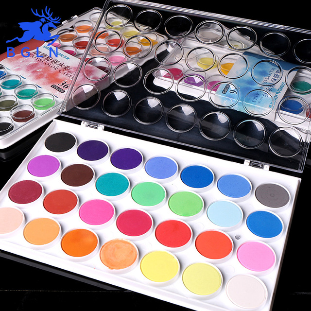 640x640 Bgln 12162836colors Powder Solid Watercolor Painting Set Bright - Bright Watercolor Paint