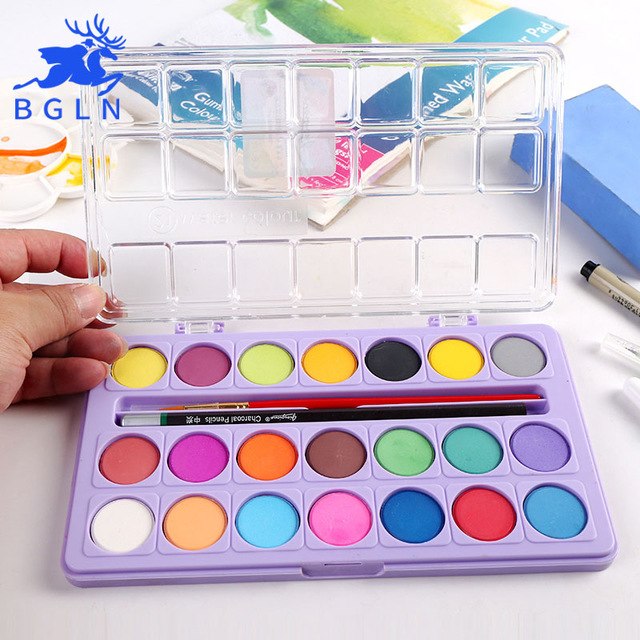640x640 Bgln 21colors Powder Solid Watercolor Painting Set Bright Color - Bright Watercolor Paint