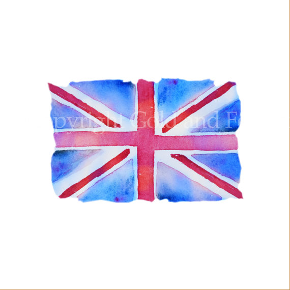 570x570 British Flag Clipart Union Jack - British Flag Watercolor