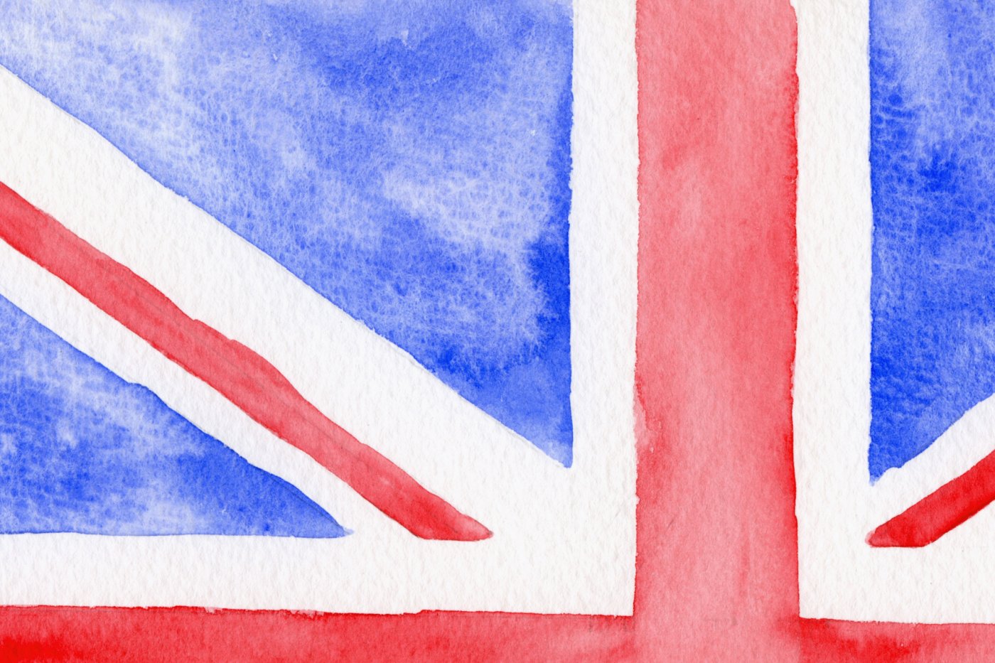 1400x933 Watercolor British Flag By Cornercroft - British Flag Watercolor
