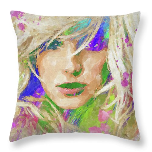 500x500 Britney Spears Watercolor Throw Pillow For Sale By Ricky Barnard - Britney Spears Watercolor