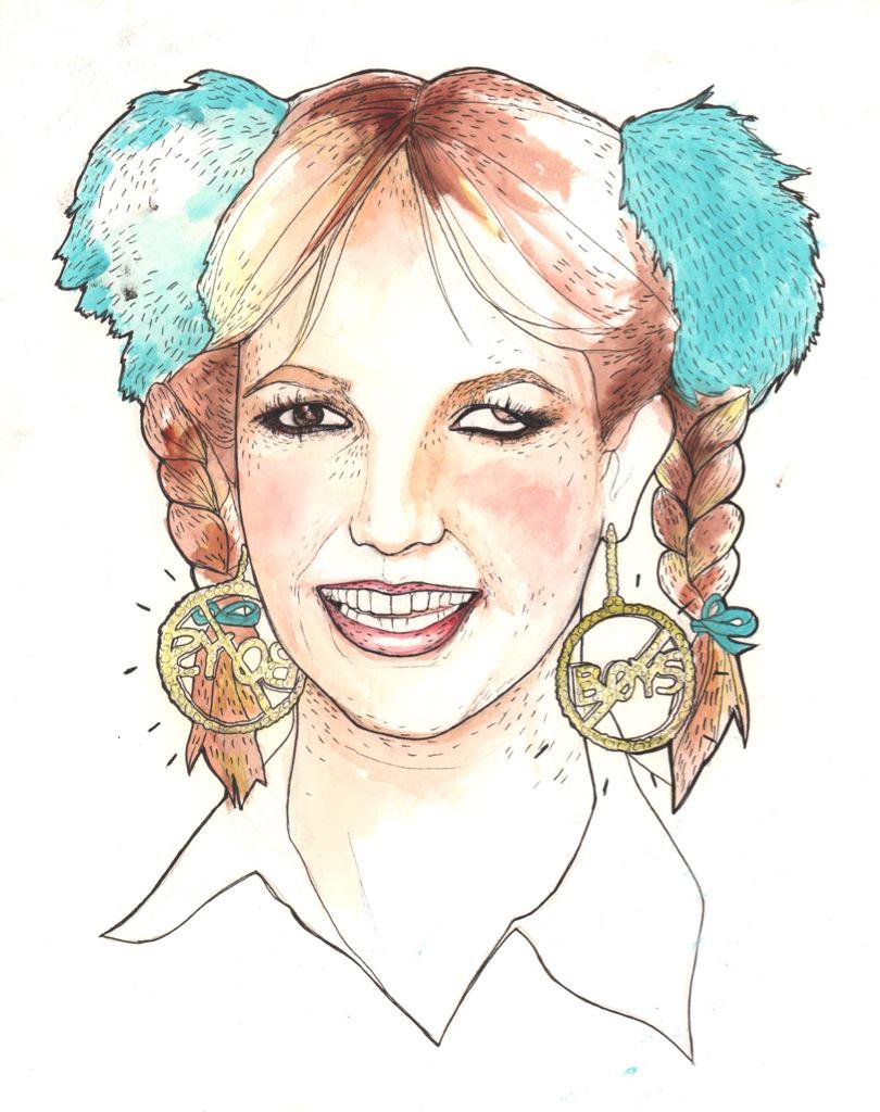 810x1024 On Twitter Britney So Fine - Britney Spears Watercolor