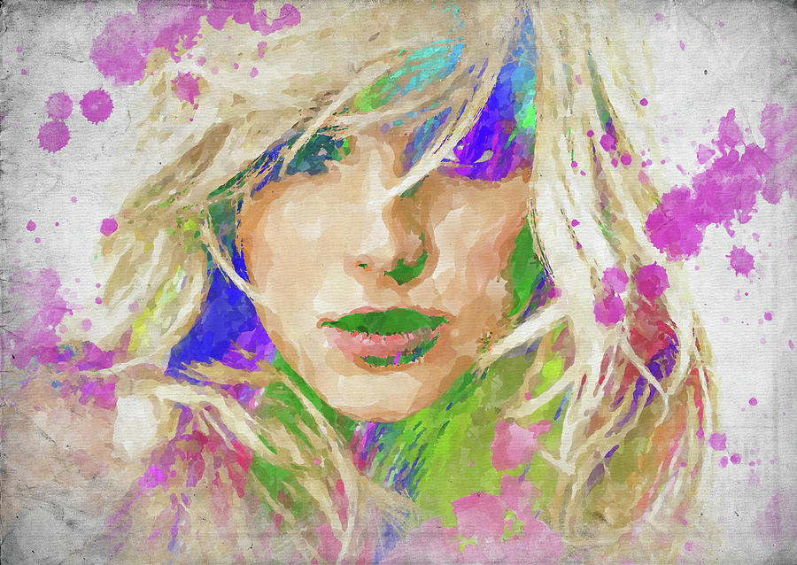 900x638 Britney Spears Watercolor Photograph By Ricky Barnard - Britney Spears Watercolor