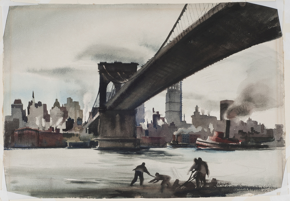972x673 Georgia Museum Exhibition Shows Brooklyn Bridge As Icon Of - Brooklyn Bridge Watercolor