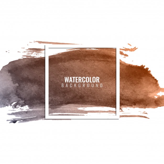 626x626 Brown Watercolor Texture With A White Frame Vector Free Download - Brown Watercolor