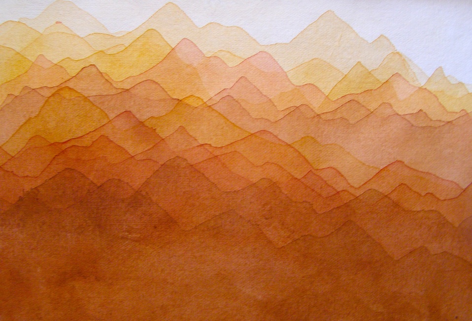 958x652 Chris Crossen Paintings - Brown Watercolor