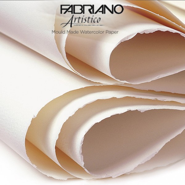 600x600 Fabriano Artistico Watercolor Paper Large Sheet Packs - Brown Watercolor Paper