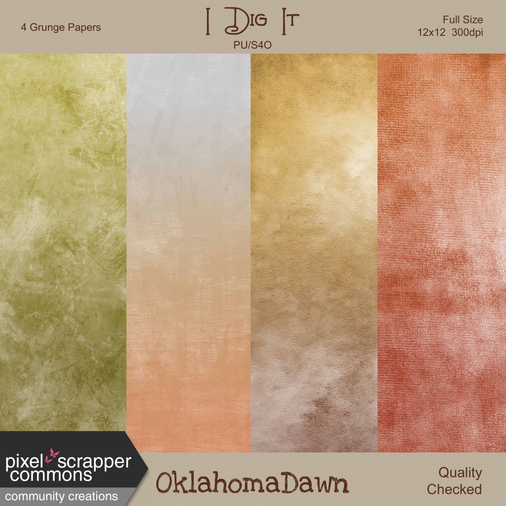 1000x1000 I Dig It - Brown Watercolor Paper