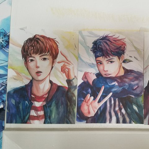 480x480 Bts Watercolor Prints Art By Kaying Xiong, @minami Oo - Bts Watercolor