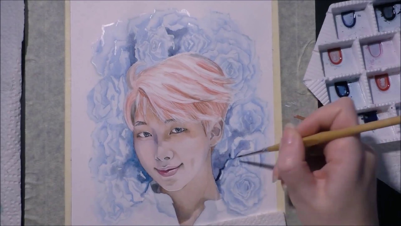 1280x720 Bts Namjoon - Bts Watercolor