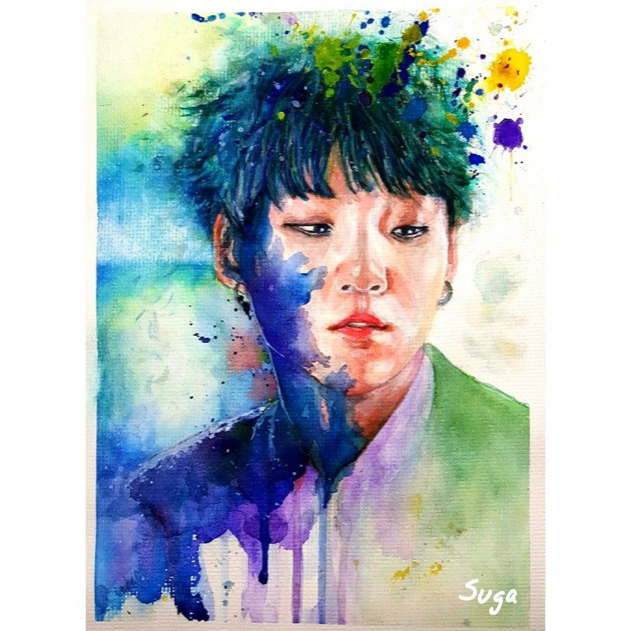 913x913 Bts Suga - Bts Watercolor