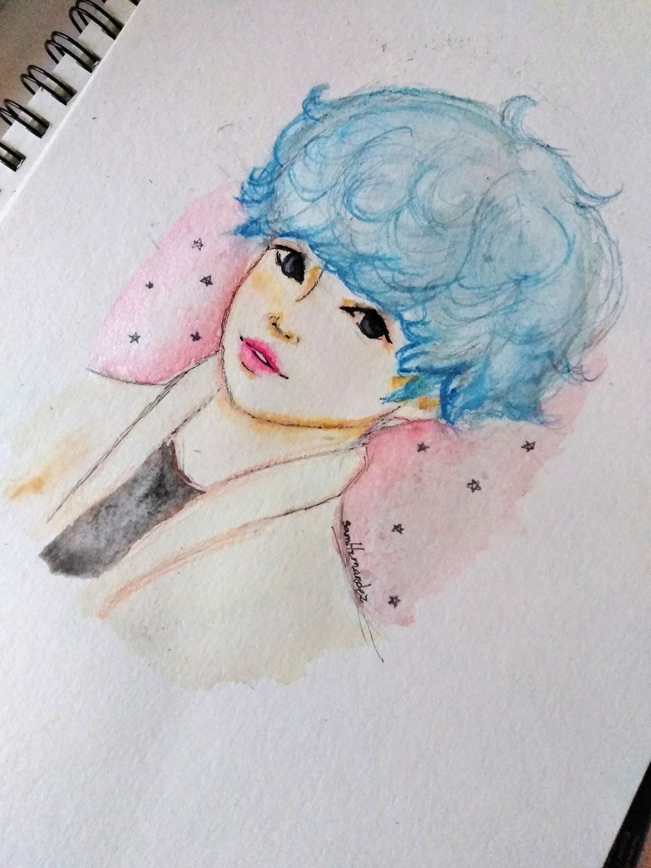 1280x1707 Bts Suga Watercolor Painting Full Print Spacedadsammy (Shop - Bts Watercolor