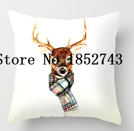 470x459 Cool Deer Buck With Winter Scarf Watercolor (Two Sides) Soft - Buck Watercolor