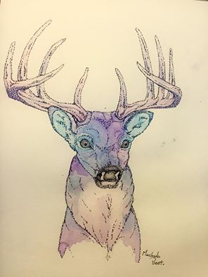 296x394 Spring Time Buck (Watercolor) By Machalathebest - Buck Watercolor