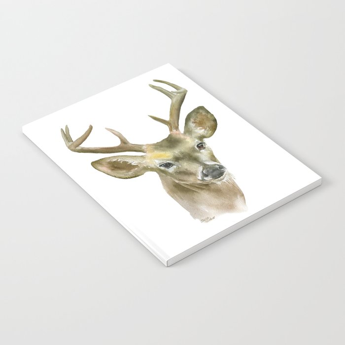 700x700 Buck Watercolor Painting Deer Fine Art Notebook By Susanwindsor - Buck Watercolor