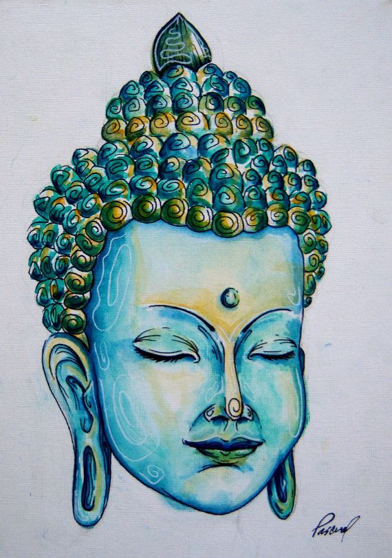 570x811 Buddha Watercolor Asian 11 X 14 Print By Pascualproductions - Buddha Watercolor
