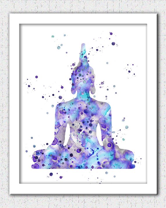 570x713 Buddha Print Buddha Watercolor Print Buddha Poster Buddha Etsy - Buddha Watercolor
