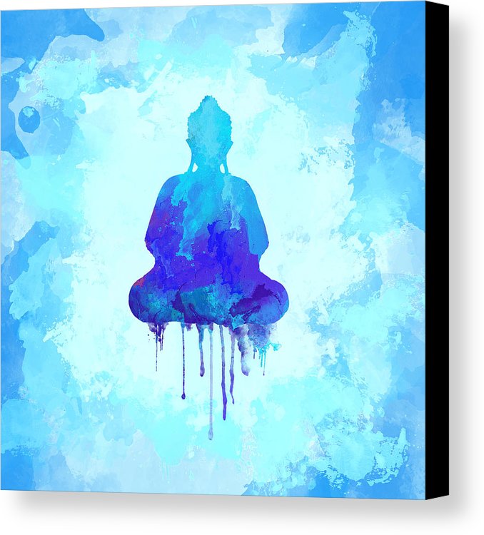 678x750 Blue Buddha Watercolor Painting Canvas Print Canvas Art By - Buddha Watercolor