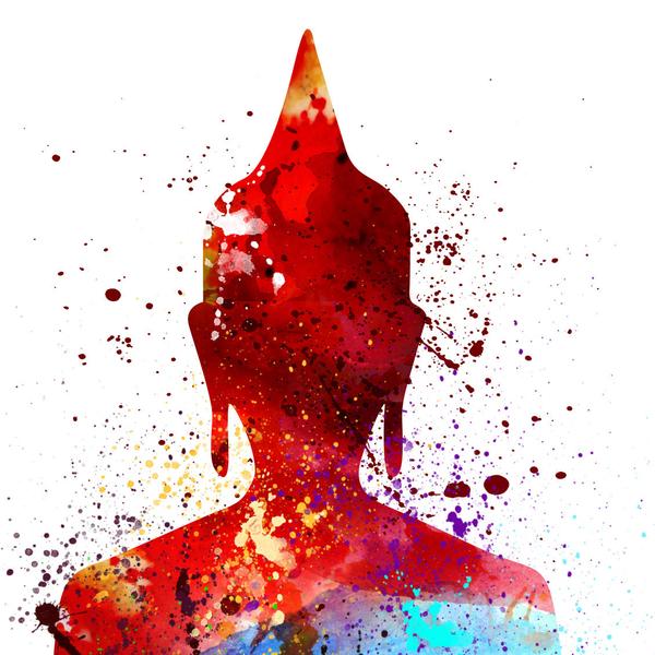600x600 Watercolor Art - Buddha Watercolor
