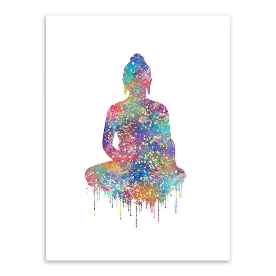 900x900 Watercolor Buddha Art Spiritual Free Spirit Yoga Spa Hand Chakra - Buddha Watercolor
